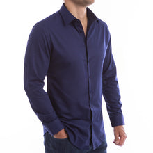 Load image into Gallery viewer, goTIELESS Ultimate Dress Shirt (Navy)