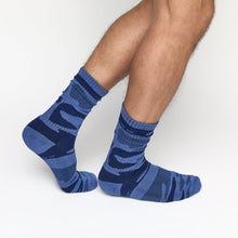 Load image into Gallery viewer, Navy Sip Camo Casual Crew Socks