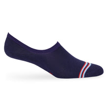 Load image into Gallery viewer, Navy Stripe No Show