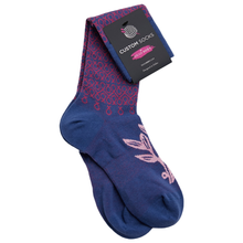 Load image into Gallery viewer, NBCF - Blue with Dark Pink Connected Ribbons