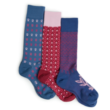 Load image into Gallery viewer, NBCF - Blue with Dark Pink Connected Ribbons