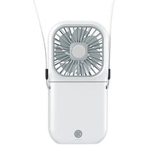 Load image into Gallery viewer, Neck Hanging Fan Ventilator Foldable USB Adjustable Rechargeable Cooling Mute Power Bank Handheld Portable Desk Fan Portable Fan Portable Mini Fan USB Rechargeable with Power Bank Handheld Fan Desk Adjustable Fan Air Cooler Home Office Outdoor Travel