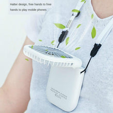 Load image into Gallery viewer, Neck Hanging Fan Ventilator Foldable USB Adjustable Rechargeable Cooling Mute Power Bank Handheld Portable Desk Fan Portable Fan Portable Mini Fan USB Rechargeable with Power Bank Handheld Fan Desk Adjustable Fan Air Cooler Home Office Outdoor Travel