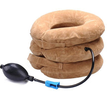 Load image into Gallery viewer, Neck Pillow Home Office Travel Pillow 3-layered Air Inflatable Vertebra Auxiliary Tools Neck Support Assistant Pillow Travel Pillow 3-layered Air Inflatable Vertebra Auxiliary Tools Neck Support Assistant Pillow Air Adjustable and Inflatable Neck