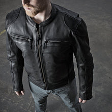 Load image into Gallery viewer, Nemesis Men's Motorcycle Leather Jacket