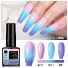 Load image into Gallery viewer, New 2022 Pink Blue Gel Nail Polish UV Color Changing Elegant Luxury Glossy Nail Design For Womens