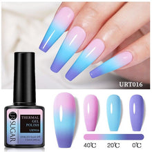 Load image into Gallery viewer, New 2022 Pink Blue Gel Nail Polish UV Color Changing Elegant Luxury Glossy Nail Design For Womens