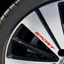 Load image into Gallery viewer, New 4 Pcs Car Sticker Sports Font Car Body Sticker Auto Door Rims Wheel Hub Racing Decal Exterior Accessories Auto Products Sport Reflect Light Car Decal Sticker Wheels Rims Racing Car Sticker Emblem Logo Car Door Rims Wheel Hub Decal Auto Accessories
