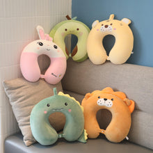 Load image into Gallery viewer, New Animal Memory Cotton U-shaped Pillow Car Neck Pillow Noon Rest Pillow Plane Travel PillowKids Neck Travel Pillows Cute U-Shaped Animal Pillow for Cars Planes Boys Girls Child Gift Ideas