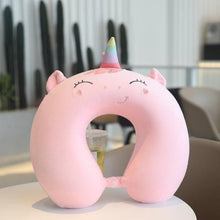 Load image into Gallery viewer, New Animal Memory Cotton U-shaped Pillow Car Neck Pillow Noon Rest Pillow Plane Travel PillowKids Neck Travel Pillows Cute U-Shaped Animal Pillow for Cars Planes Boys Girls Child Gift Ideas