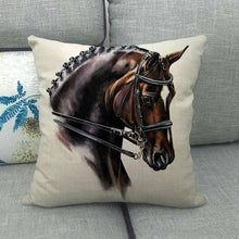 Load image into Gallery viewer, New Animal Pattern Pillow Cover Simple Wind Pillow Set Art Home Decorative Throw Pillow Cover Horse Cotton Linen Cushion for Couch Sofa Bedroom Livingroom Kitchen Car Restoring Ancient Ways Horse Head Decorative Cushion Covers 45x45CM