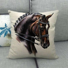 Load image into Gallery viewer, New Animal Pattern Pillow Cover Simple Wind Pillow Set Art Home Decorative Throw Pillow Cover Horse Cotton Linen Cushion for Couch Sofa Bedroom Livingroom Kitchen Car Restoring Ancient Ways Horse Head Decorative Cushion Covers 45x45CM