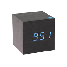 Load image into Gallery viewer, New Arrival Wooden LED Alarm Clocks Temperature Electronic Clock Digital Alarm Clock with Wooden Electronic LED Time Display 3 Dual Plus Alarm Cubic Small Mini Wood Made Electric Sounds Control Digital LED Display Desktop Calendar Table clock