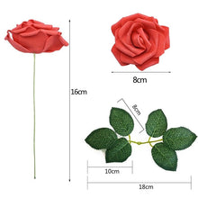 Load image into Gallery viewer, New Artificial 10/20/30 Heads 8cm PE Foam Rose Flowers Bride Bouquet Flower For Wedding Party Decorative Scrapbooking Flower Silk Roses for Wedding Centerpieces Bridal Show Bouquets Party Home Flowers Decoration