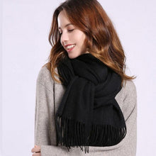 Load image into Gallery viewer, New Autumn Large Soft Pure Wool Cashmere Scarf Hijab Wraps Escharpe Lightweight Elegant Neck Warmer Women Echarpe Wraps Tassel Fine Cashmere Scarves for Ladies