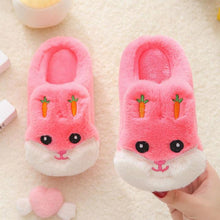 Load image into Gallery viewer, New Autumn Winter Children's Cotton Slippers Cute Home Warm Non-slip Baby Fur Slippers Fashion Home Soft Slippers Memory Foam Indoor Comfy Fuzzy Knitted Slip On Cotton Slippers