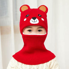 Load image into Gallery viewer, New Baby Girl Winter Hat Warm Bear Skellies Beanies Knitted Cap Kids Balaclava Mask Hats Gorgas Toddler Winter Hat, Baby Winter Hat, Fleece Lined Girls Boys Winter Hat Kids Winter Hat Scarf Earflap Hood Skull Caps