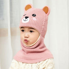 Load image into Gallery viewer, New Baby Girl Winter Hat Warm Bear Skellies Beanies Knitted Cap Kids Balaclava Mask Hats Gorgas Toddler Winter Hat, Baby Winter Hat, Fleece Lined Girls Boys Winter Hat Kids Winter Hat Scarf Earflap Hood Skull Caps