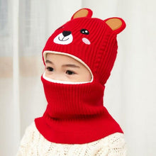 Load image into Gallery viewer, New Baby Girl Winter Hat Warm Bear Skellies Beanies Knitted Cap Kids Balaclava Mask Hats Gorgas Toddler Winter Hat, Baby Winter Hat, Fleece Lined Girls Boys Winter Hat Kids Winter Hat Scarf Earflap Hood Skull Caps