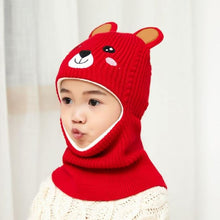 Load image into Gallery viewer, New Baby Girl Winter Hat Warm Bear Skellies Beanies Knitted Cap Kids Balaclava Mask Hats Gorgas Toddler Winter Hat, Baby Winter Hat, Fleece Lined Girls Boys Winter Hat Kids Winter Hat Scarf Earflap Hood Skull Caps