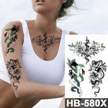 Load image into Gallery viewer, New Big Butterfly Waterproof Temporary Sticker Tattoo Elegant Black Colorful Tattoos Rose For Women Men