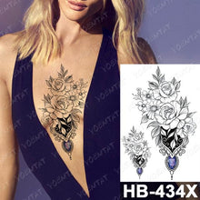 Load image into Gallery viewer, New Big Butterfly Waterproof Temporary Sticker Tattoo Elegant Black Colorful Tattoos Rose For Women Men