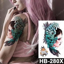 Load image into Gallery viewer, New Big Butterfly Waterproof Temporary Sticker Tattoo Elegant Black Colorful Tattoos Rose For Women Men