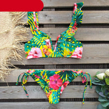 Load image into Gallery viewer, New Bikini Set Women Solid Female Cut Bikinis Swimwear Push Up Swimsuit Bath Suit Women's Bikini Padded Cutout Strappy Halter Swimsuits Two Piece Bathing Suits