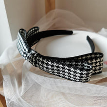 Load image into Gallery viewer, New Black Big Bow Plaid Bezel Headwear Women Headband Cute Girls Hair Bands Lovely Hairband Hoop for Korean Gorgeous Hair Accessories For Women
