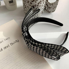 Load image into Gallery viewer, New Black Big Bow Plaid Bezel Headwear Women Headband Cute Girls Hair Bands Lovely Hairband Hoop for Korean Gorgeous Hair Accessories For Women