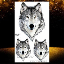 Load image into Gallery viewer, New Black Wolf Forest Sticker Tattoos Temporary Tree Fierce Animal Body Tattoo Luxury Design Custom Tatoos For Mens