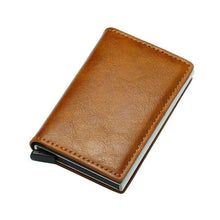 Load image into Gallery viewer, New Carbon Fiber Card Holder Wallets Luxury Men Black Magic Leather Cool Slim Mini Wallet Small Money Bag Male Purses Magnet Closure Wallet