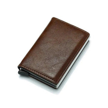 Load image into Gallery viewer, New Carbon Fiber Card Holder Wallets Luxury Men Black Magic Leather Cool Slim Mini Wallet Small Money Bag Male Purses Magnet Closure Wallet