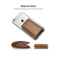 Load image into Gallery viewer, New Carbon Fiber Card Holder Wallets Luxury Men Black Magic Leather Cool Slim Mini Wallet Small Money Bag Male Purses Magnet Closure Wallet
