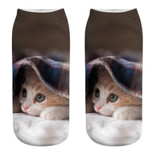 Load image into Gallery viewer, New Cartoon Cat Socks 3D Print Art Funny Socks Women Cute Low Cut Ankle Socks Made o Pure Cotton Short Socks Trending Fashion Short Ankle Socks For Men And Women