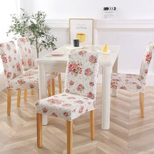 Load image into Gallery viewer, New Chair Covers Spandex Stretch Chair Covers Dining Slipcover Decorative Chair Cover floral For Kitchen Wedding Banquet Hotel Stretch Armless Chair Slipcover for Dining Room Seat Cushion, Spandex Kitchen Parson Chair Protector Cover, Removable & Washable