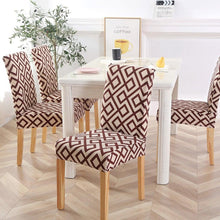 Load image into Gallery viewer, New Chair Covers Spandex Stretch Chair Covers Dining Slipcover Decorative Chair Cover floral For Kitchen Wedding Banquet Hotel Stretch Armless Chair Slipcover for Dining Room Seat Cushion, Spandex Kitchen Parson Chair Protector Cover, Removable & Washable