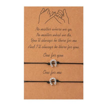 Load image into Gallery viewer, New Charm Bracelet For Friendship Couples 2pcs/set Volcanic Stone Bracelet Bead Bangles Natural Stone Bracelets Set Friendship Hand Woven Braided Stretch String Adjustable For Couples