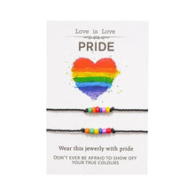 Load image into Gallery viewer, New Charm Bracelet For Friendship Couples 2pcs/set Volcanic Stone Bracelet Bead Bangles Natural Stone Bracelets Set Friendship Hand Woven Braided Stretch String Adjustable For Couples