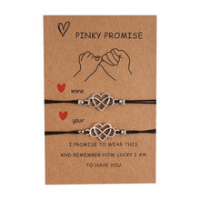 Load image into Gallery viewer, New Charm Bracelet For Friendship Couples 2pcs/set Volcanic Stone Bracelet Bead Bangles Natural Stone Bracelets Set Friendship Hand Woven Braided Stretch String Adjustable For Couples