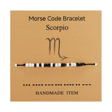 Load image into Gallery viewer, New Charm Bracelet For Women Men Twelve Zodiac Black White Rice Beads Adjustable Rope Chain Bracelet Natural Stone Beads Bracelet For Boyfriend Girlfriend Women