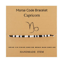 Load image into Gallery viewer, New Charm Bracelet For Women Men Twelve Zodiac Black White Rice Beads Adjustable Rope Chain Bracelet Natural Stone Beads Bracelet For Boyfriend Girlfriend Women