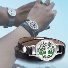 Load image into Gallery viewer, New Charming Bracelet Aromatherapy Essential Oil Diffuser Locket Bracelets Adjustable Genuine Leather Wrap Essential Oil Diffuser Bracelet Valentine's Day Present Aromatherapy For Women
