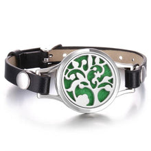 Load image into Gallery viewer, New Charming Bracelet Aromatherapy Essential Oil Diffuser Locket Bracelets Adjustable Genuine Leather Wrap Essential Oil Diffuser Bracelet Valentine's Day Present Aromatherapy For Women