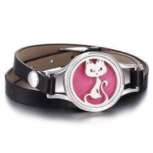 Load image into Gallery viewer, New Charming Bracelet Aromatherapy Essential Oil Diffuser Locket Bracelets Adjustable Genuine Leather Wrap Essential Oil Diffuser Bracelet Valentine's Day Present Aromatherapy For Women