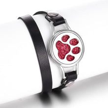 Load image into Gallery viewer, New Charming Bracelet Aromatherapy Essential Oil Diffuser Locket Bracelets Adjustable Genuine Leather Wrap Essential Oil Diffuser Bracelet Valentine's Day Present Aromatherapy For Women