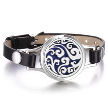 Load image into Gallery viewer, New Charming Bracelet Aromatherapy Essential Oil Diffuser Locket Bracelets Adjustable Genuine Leather Wrap Essential Oil Diffuser Bracelet Valentine's Day Present Aromatherapy For Women