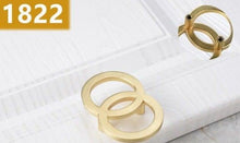 Load image into Gallery viewer, New Chinese Golden Cupboard Door Drawer Concealed Buckle Handle Wardrobe Zinc Alloy Hardware Handle Kitchen Cupboard Hardware Modern Style Furniture Door Pulls