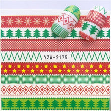 Load image into Gallery viewer, New Christmas Water Decal Nail Art Nail sticker New Year Slider Tattoo Full Cover Santa Claus Snowman Designs Xmas Decals 3D Wave Design Decoration for Women Girls Tape Nail Art Stickers Decal Decoration Nail Art Accessories Decoration Decal
