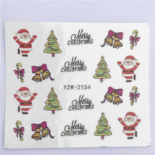 Load image into Gallery viewer, New Christmas Water Decal Nail Art Nail sticker New Year Slider Tattoo Full Cover Santa Claus Snowman Designs Xmas Decals 3D Wave Design Decoration for Women Girls Tape Nail Art Stickers Decal Decoration Nail Art Accessories Decoration Decal